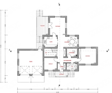 Проект дома с удобной планировкой и небольшой террасой