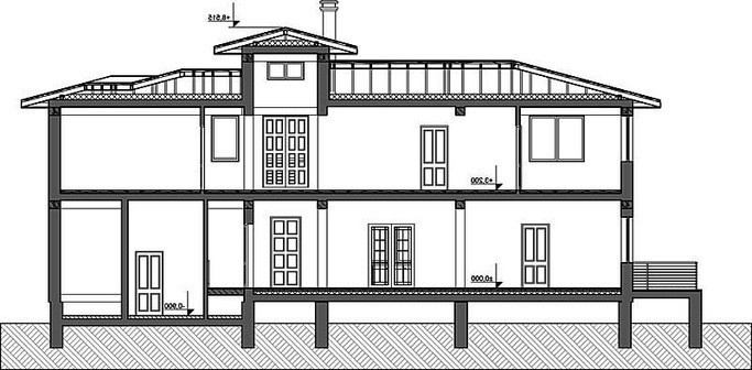 Архитектурный проект двухэтажного современного дома для отдыха Архитектурный проект двухэтажного современного дома для отдыха