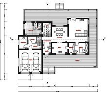 Архитектурный проект двухэтажного современного дома для отдыха