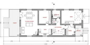 Архитектурный проект двухэтажного дома для узкого участка
