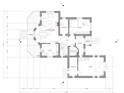 Архитектурный проект изысканного необычного дома до 300 m²