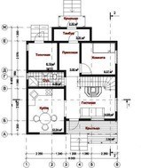 Архитектурный проект жилого дома с мансардой и оригинальным фасадом