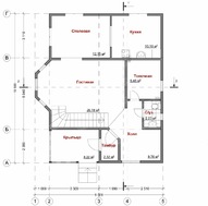 Архитектурный готовый проект небольшого загородного стильного домика