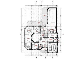 Архитектурный проект шикарного загородного большого особняка с цоколем