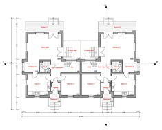 Архитектурный проект классического дома с мансардой