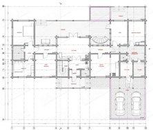 Архитектурный проект двухэтажной виллы с деревянным фасадом