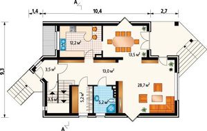Интересный особняк жилой площадью 250м2