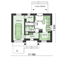 Милый дом с балкончиками