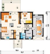 Проект стильной виллы с площадью 170 m²