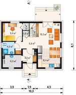 Архитектурный проект красивого загородного коттеджа с мансардой