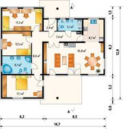Интересный одноэтажный особняк на 120 квадратов