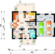 Оригинальный проект в классическом стиле усадьбы с мансардой