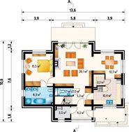 Современное пригожее строение на два этажа