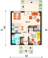 Небольшой коттедж с выходом на просторную террасу