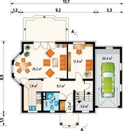 Архитектурный проект компактного дома с площадью 150 m²