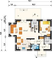 Приятного вида жилой дом на два этажа