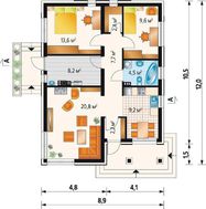 Дачный домик с тремя спальнями для небольшой семьи