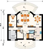 Проект современного дома со светлой открытой террасой