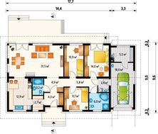 Проект коттеджа для узкого участка 18 на 10