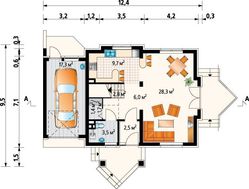 Архитектурный проект стильного коттеджа с пятью просторными спальнями
