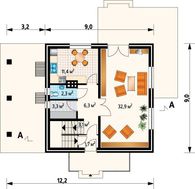 Проект красивого загородного дома с площадью около 150 m²