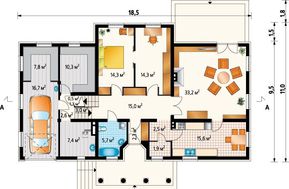 Оригинальный коттедж с мансардой и уютными комнатами