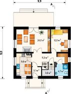 Проект мансардного коттеджа 140 m²