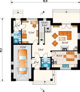 Видный двухэтажный дом с гаражом на одно авто