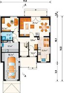 Загородный дом приятного вида с гаражом