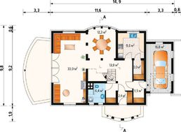 Проект строительства уютного мансардного дома 170 m²