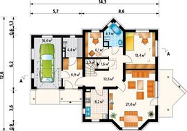 Сногсшибательная загородная вилла с балконом и верандой