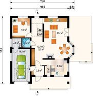 Проект симпатичной виллы с площадью 200 m²