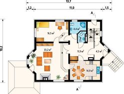 Архитектурный проект неповторимого загородного коттеджа с просторными спальнями