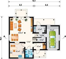Проект оригинального загородного дома с площадью 180 m²