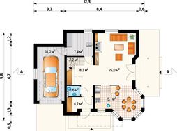 Архитектурный проект небольшого дома с площадью 150 m²