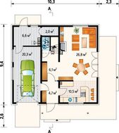Архитектурный проект загородного дома с площадью 160 m²