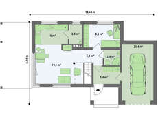 Проект современного дома площадью 125 кв.м.