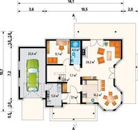 Интересный загородный коттедж с современным дизайном
