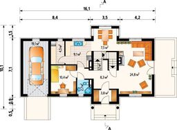 Прекрасный загородный коттедж с шестью комнатами и большой кухней