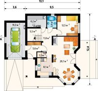 Превосходный особняк с красивыми эркерами и балконом