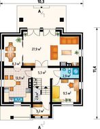 Проект красивого особняка с площадью более 150 m²