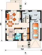 Симпатичный загородный дом с площадью 160 m²