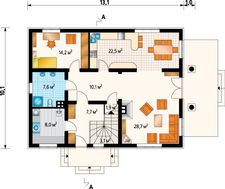 Красивый загородный особняк 10 на 13 м с деревянными балконами