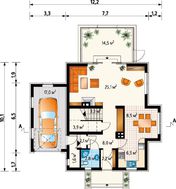 Стильный загородный дом с остекленной верандой