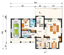Красивый загородный коттедж в средиземноморском стиле с колоннами