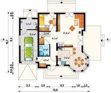 Большой загородный дом с террасой и гаражом