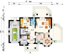 Запоминающийся проект дома с мансардой площадью до 200 m²