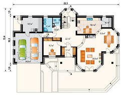 Проект поместья для узкого участка
