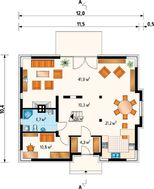 Дом с мансардой в традиционном стиле площадью 170 m²