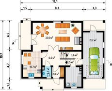Лучистое аккуратное строение мансардного типа